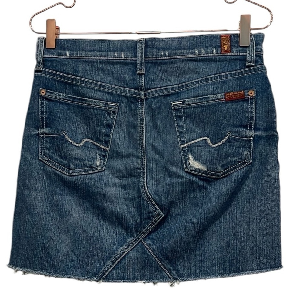 Blue Denim Mini Skirt - Picture 7 of 10